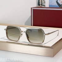 JMM ADMIRAL 56-18-146 Topkwaliteit herenzonnebril voor dames Designer zonnebril Klassiek Punk Luxe Titanium UV400 met doos