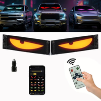 Panneau LED programmable flexible pour pare-brise de camionnette Devil's Eye, affichage flexible, contrôle par application, LED Devil's Eye