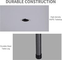 Table de remplissage et de refroidissement pliante en plastique de vente chaude pour les événements de fête en plein air