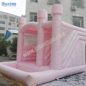 Château gonflable de parc Offre Spéciale Maison gonflable de rebond Videur gonflable rose <span class=keywords><strong>Jexu</strong></span> Gonflable Château sautant Glissière - Product Image 5