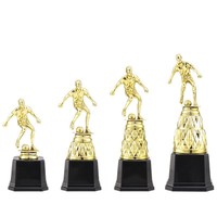 Trophées de football pour les compétitions scolaires, récompenses pour les étudiants, petites statuettes dorées, trophées de football en résine