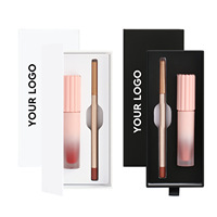 Kit de maquillage pour les lèvres de qualité professionnelle, sans logo, pour l'exportation, comprenant un crayon à lèvres waterproof 12 couleurs et un gloss longue tenue 65 couleurs, taille standard
