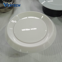 Vannes à disque en plastique modernes pour plafond, diffuseur d'air de retour circulaire pour système de ventilation CVC