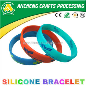 צבע מעורב מסך עיצוב מותאם אישית דיו מודפס מלא סיליקון גומי סיליקון צמיד עבור פעילות צוות ספורט - Product Image 3