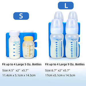 Lot de six supports isothermes pour canettes de bière pleine taille avec motif géométrique en PE pour lait et blocs réfrigérants - Product Image 3