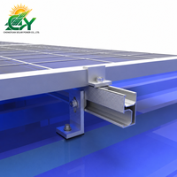 Système de montage solaire pour toit métallique trapézoïdal, rails en aluminium, supports en L, conception modulaire anodisée pour les systèmes photovoltaïques commerciaux et industriels