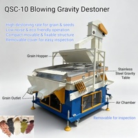 Mobile Rad-Schwerkraftentsteinungsmaschine 5QSC-10 mit geringer Vibrationsentwicklung für Sonnenblumenkerne, Bohnen, Sesamsamen – Getreidereinigungsmaschine