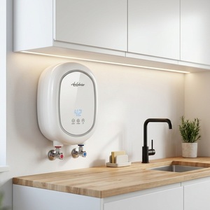 Calentador de agua eléctrico instantáneo compacto de aluminio fundido, calentador de agua instantáneo para ducha, calentador de agua para baño. - Product Image 1