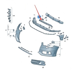 Pour <span class=keywords><strong>Audi</strong></span> <span class=keywords><strong>A1</strong></span> 2011-2014 Grille inférieure en maille OE 8X0807899 Version sport Pare-chocs avant Grille Installation non destructive - Product Image 4