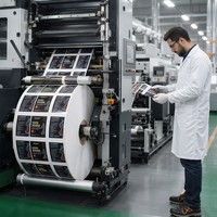 Étiquettes personnalisées pour bouteilles de compléments vitaminiques, autocollants adhésifs BOPP mats estampés à chaud pour emballages de capsules, étiquettes imprimées en rouleau