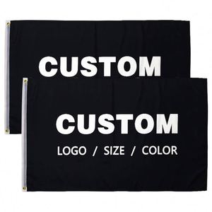 Factory Wholesale Premium Fabric Any Logo Any Design Any Size Black Custom Flags <b>Banners</b> - Product Image 5