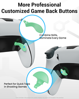 CHARM FOCUS Convient pour la manette PS5 Edge, kit de joystick métallique et de palettes arrière, kit de remplacement de capuchons de joystick analogique, neuf