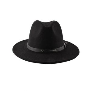 Sombrero Fedora Unisex de Fieltro, Ala Ancha, Elegante, Hecho a Medida, para Exteriores, Casual de Negocios, Bordado 3D, Cuatro Estaciones - Product Image 5
