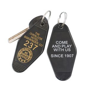 Promotion Porte-clés en plastique vierge rétro style motel avec porte-monnaie, pendentif diamant, boîte de voyage et support léger, personnalisable avec logo - Product Image 2