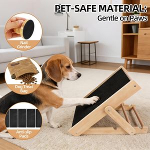 Tabla rascadora <span class=keywords><strong>de</strong></span> uñas para perros <span class=keywords><strong>de</strong></span> madera, antideslizante, con bolsa para premios, segura y <span class=keywords><strong>de</strong></span> fácil cuidado, alternativa a la cortaúñas para perros que odian que se les corten las uñas. - Product Image 6