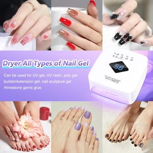 S10 LED Nail Salon Curing Art Manicure Machine Salon Polish Gel Dryer UV Nail Lamp for Nails 120W RechargableL Cordless SUN S10 - Product Image 4