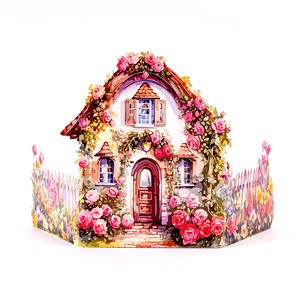 Paper Craft Creative Girafe 3D Pliant Pop up <span class=keywords><strong>Carte</strong></span> pour Cadeau de Vacances Décoration de Table - Product Image 4