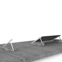 Kit de support de panneau solaire triangulaire réglable en aluminium anodisé sur mesure OEM pour toit plat en béton, installation facile.