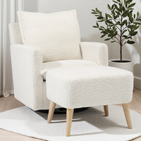 Coussin d'assise et de dossier amovibles Canapé-salon simple rotatif Chaise de pépinière avec repose-pieds