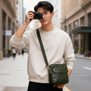 プロカスタムヘビーデューティ撮影撮影タンビーガンPuレザー耐久性のあるショルダーCrsosボディミラーレスレンズカメラバッグ - Product Image 3