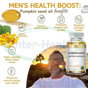 Ausreson OEM Halal <span class=keywords><strong>Organic</strong></span> Vegan 3000mg Aceite de semilla de calabaza Cápsula blanda Sierra de pelo <span class=keywords><strong>Palmetto</strong></span> y cápsulas blandas de aceite de semilla de calabaza - Product Image 3