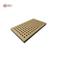 Panneaux acoustiques perforés en placage de bois insonorisant WINEGO Panneau de déflecteurs de plafond acoustique à mur perforé ignifuge