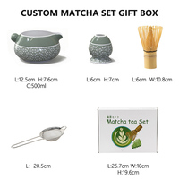 Fournisseur en gros 3pcs Japon de qualité cérémonielle Matcha bol fouet kits japonais personnalisé céramique Matcha thé bol ensemble avec bec