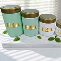 Pots en plastique PP de 750g avec couvercles à clapet, vides, à large ouverture, pour cosmétiques, dentifrice, poudre, crème, soins de la peau, nettoyant visage, marque RISA, personnalisables