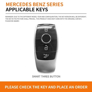 Couvercle de clé de voiture en alliage de Zinc TPU pour <span class=keywords><strong>Mercedes</strong></span> Benz A C E S G classe GLC <span class=keywords><strong>CLE</strong></span> CLA W177 W205 W213 W222 X167 <span class=keywords><strong>AMG</strong></span> support de protection - Product Image 2