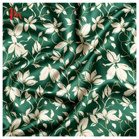 Tissu satiné en polyester double face de luxe tissé, motif floral personnalisé ODM&OEM pour robe femme