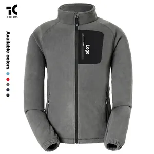 Veste épaissie d'extérieur de haute qualité pour hommes, veste polaire double face chaude avec logo personnalisé brodé imprimé