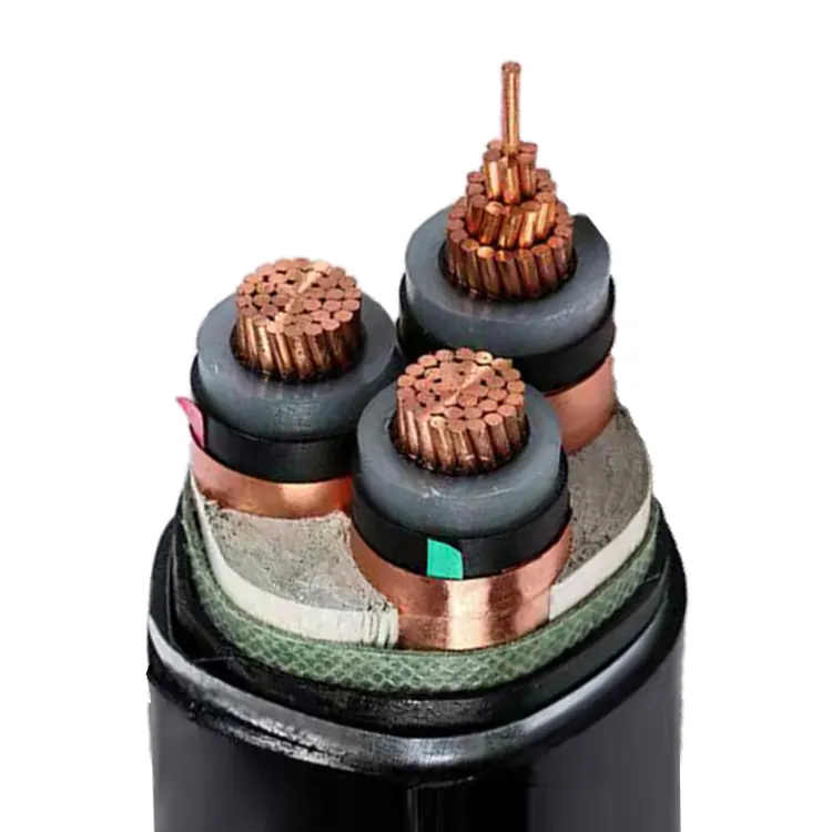11kv Cu/xlpe/pvc/sta/pvc FRLS três núcleos de cobre condutor Xlpe cabos de alimentação 300mm2 240mm2 cabo elétrico