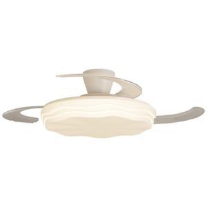 Ventilateur de plafond LED moderne avec télécommande Maison intelligente Salon Base ronde Forme élégante Design élégant - Product Image 1