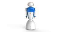Robot de Servicio Bancario con IA, Modelo Martin, Color Azul Luna, con Navegación SLAM para Filiales Bancarias Inteligentes