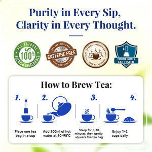 Thé de complément alimentaire à base d'herbes naturelles biologiques pour améliorer la mémoire cérébrale, la concentration et le soutien cognitif, stimuler la mémoire - Product Image 5