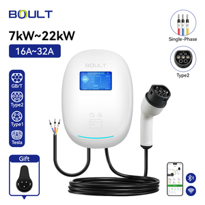 Cargador de Pared para Vehículos Eléctricos Tipo 2 BOULT, Nuevo, Corriente Ajustable, Wallbox EV, EU GBT TIPO 1 Tesla 7-22KW AC, Clasificación IP65 - Product Image 1