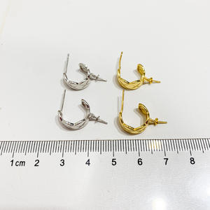 อุปกรณ์ทำต่างหูเงินแท้ S925 สำหรับประดับมุก แฟชั่นเครื่องประดับเงิน ต่างหูแบบติดหู พร้อมลูกปัดกลมขนาด 9-15 มม. รุ่น 22044 ฐานเปล่าสำหรับต่างหู - Product Image 4