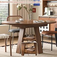 Table à manger ronde extensible 2026 pour 4 à 8 personnes, table de cuisine moderne avec feuilles amovibles, gain de place