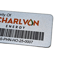 Etiqueta de código de barras de Metal, grabado láser de aluminio, número de serie, placa de código QR personalizada, gran oferta
