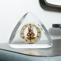 Horloge en cristal de luxe léger, horloge de salon, horloge de mode, décoration de bureau, décoration de véranda