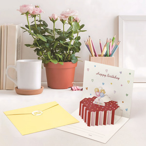 BBL Factory Price Luxury 3D Pop Birthday/Christmas Invitation Greeting Card <b>Handmade</b> Coated <b>Paper</b> Flowers UV Printing DIY - Product Image 1