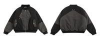 Veste pilote en patchwork de marque de mode américaine rétro pour hommes, manteau de style baseball ample et épais, vêtements d'extérieur élégants