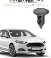 100 attaches en plastique pour automobile, clips de fixation de pare-chocs, accessoires de voiture, attaches pour trous de 7 mm