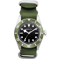 Montre-bracelet mécanique automatique de luxe en acier inoxydable avec logo personnalisé, 3 ATM, pour plongée sportive, pour homme