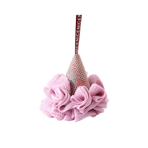 Pouf de bain en maille personnalisé motif dessin animé avec filet à mousse pour le dos et la toilette - Product Image 4
