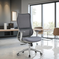 Chaise de bureau ergonomique moderne en maille avec broderie personnalisée, hauteur de siège réglable, design pivotant pour l'étude et les jeux