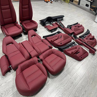 Ensemble complet de housses de siège en cuir de luxe, couleurs, motifs et logos personnalisés pour Cayenne 957 958 9Y0 Panamera 970 971 Macan 911