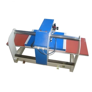 Máquina de prensa de calor neumática automática de doble estación con brazo deslizante grande para impresión de camisetas, uso de placa de transferencia de calor económica - Product Image 1
