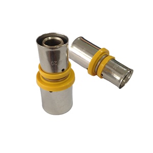 Conexiones de Latón TUBOMART Tipo U, Acoplamiento Recto con Rosca BSP/NPT, Niquelado, para Tuberías de <span class=keywords><strong>Gas</strong></span> PEX - Product Image 2