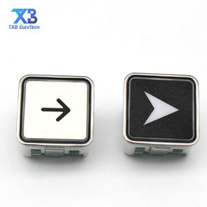 Bouton poussoir d'ascenseur carré rouge au design moderne PB-12 en plastique certifié ISO9001 pour hôtels et hôpitaux - Product Image 6